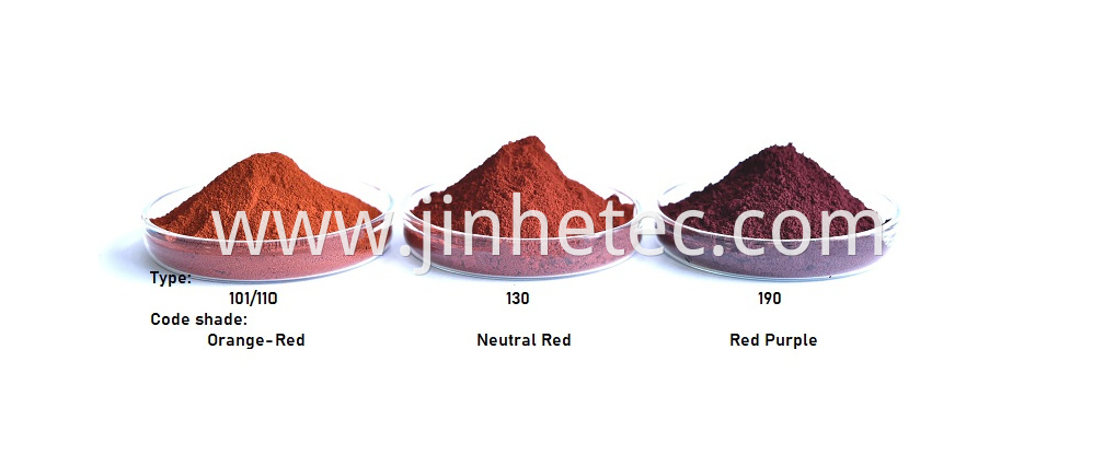 Colorful Iron Oxide Pigment Yellow 313 Red 130